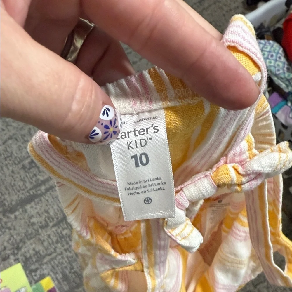 Striped Yellow and White Kids Dress